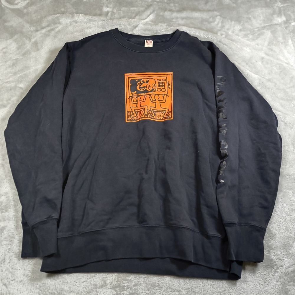 Uniqlo Disney Keith Haring Sweatshirt Mens XL UT Pullover Street Art Graffiti